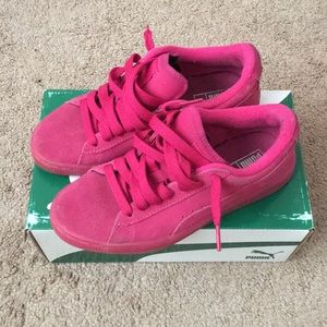 Pink puma sneakers